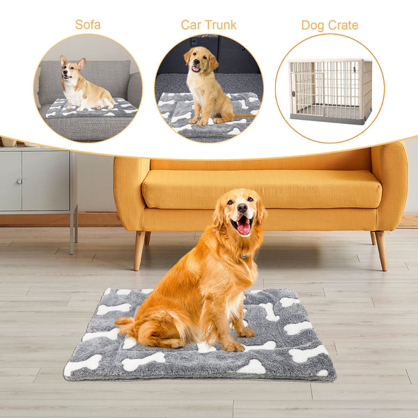 Self-Warming Reversible Pet Bed Mat for Dogs & Cats