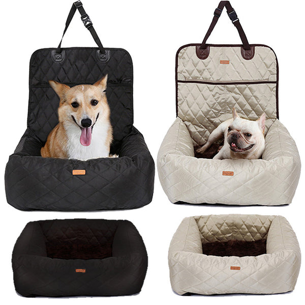 2-in-1 Pet Dog Carrier & Car Seat Pad