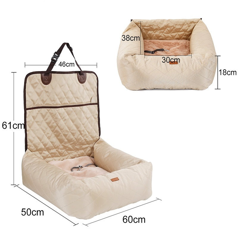 2-in-1 Pet Dog Carrier & Car Seat Pad