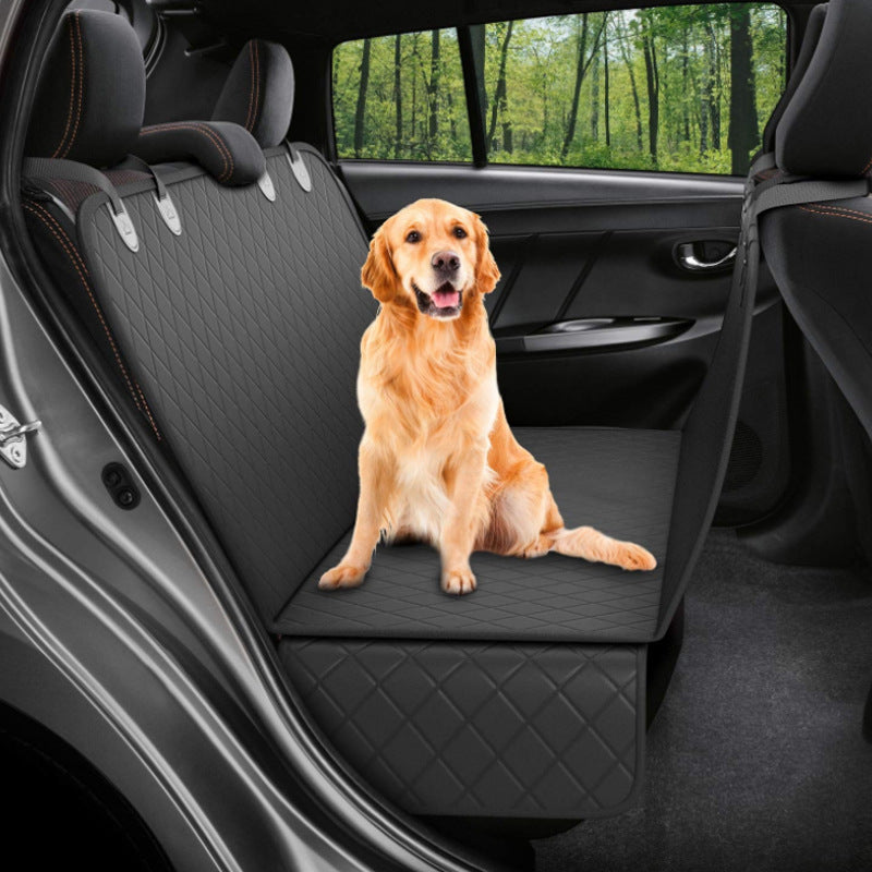 Dog Car Seat Cover Hammock with Mesh, Zipper & Pocket