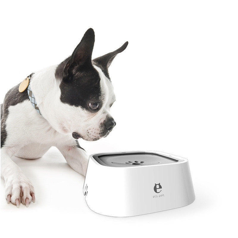 1.5L Anti-Overflow Slow Feeder Pet Water Bowl