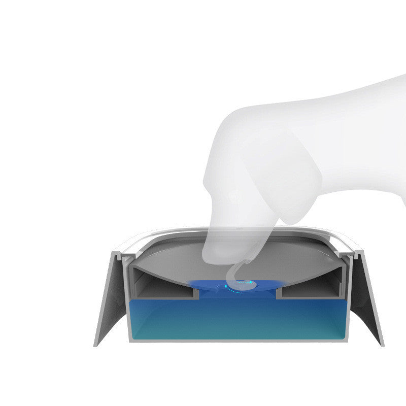 1.5L Anti-Overflow Slow Feeder Pet Water Bowl