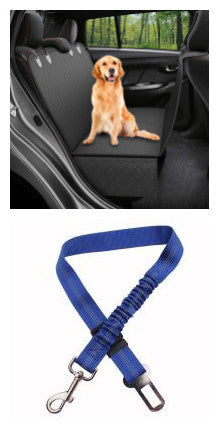 Dog Car Seat Cover Hammock with Mesh, Zipper & Pocket