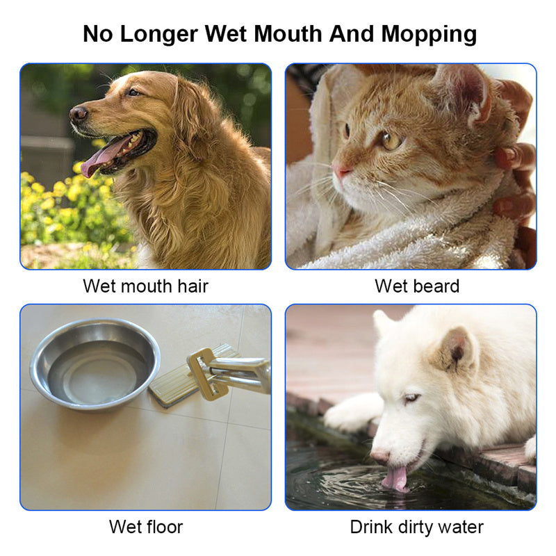 1.5L Anti-Overflow Slow Feeder Pet Water Bowl