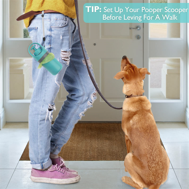 Portable Dog Pooper Scooper with Poop Bag Dispenser