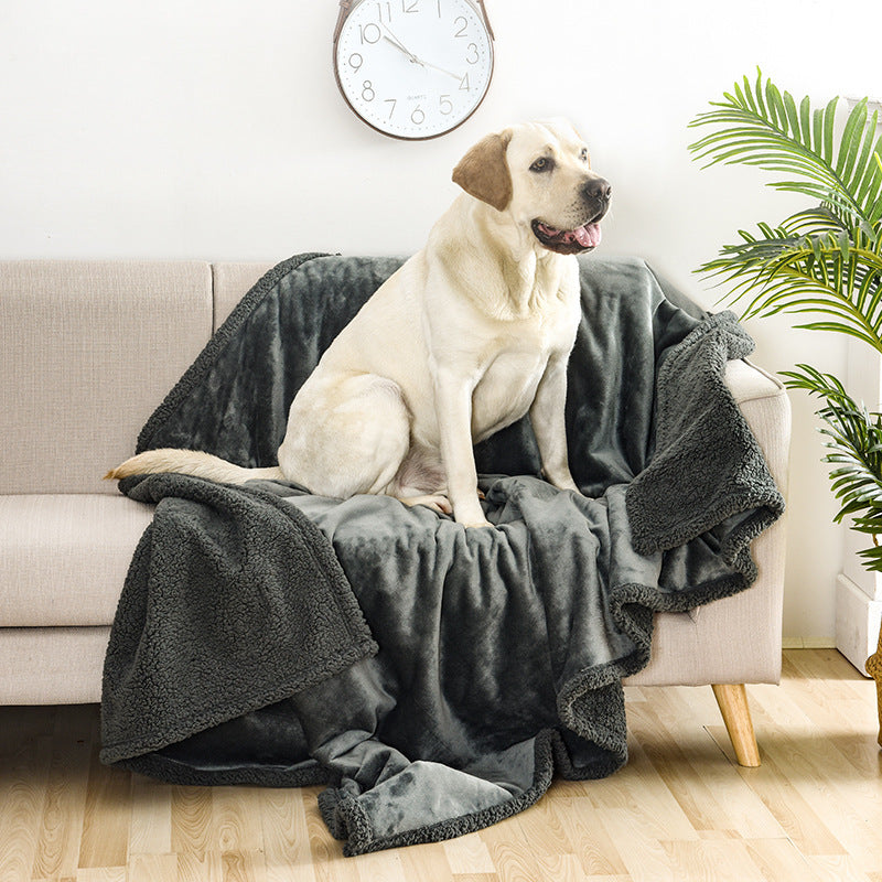 Soft Flannel Cotton Sherpa Pet Blanket for Dogs