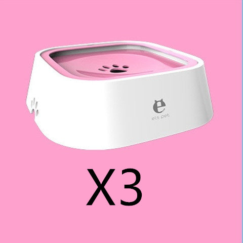 1.5L Anti-Overflow Slow Feeder Pet Water Bowl
