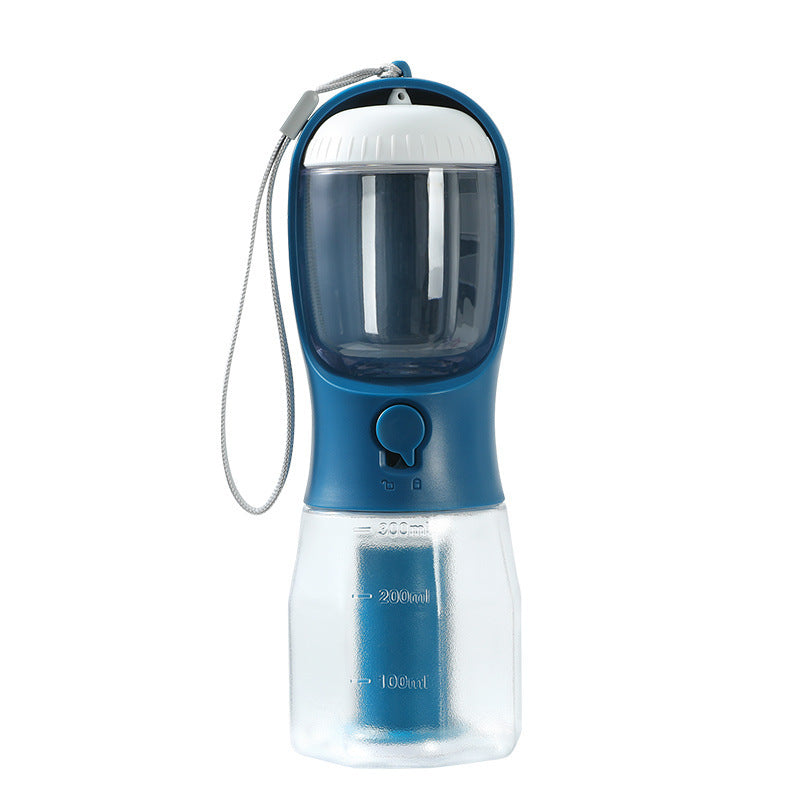 3-in-1 Portable Dog Water Bottle with Food Container & Waste Bag Dispenser