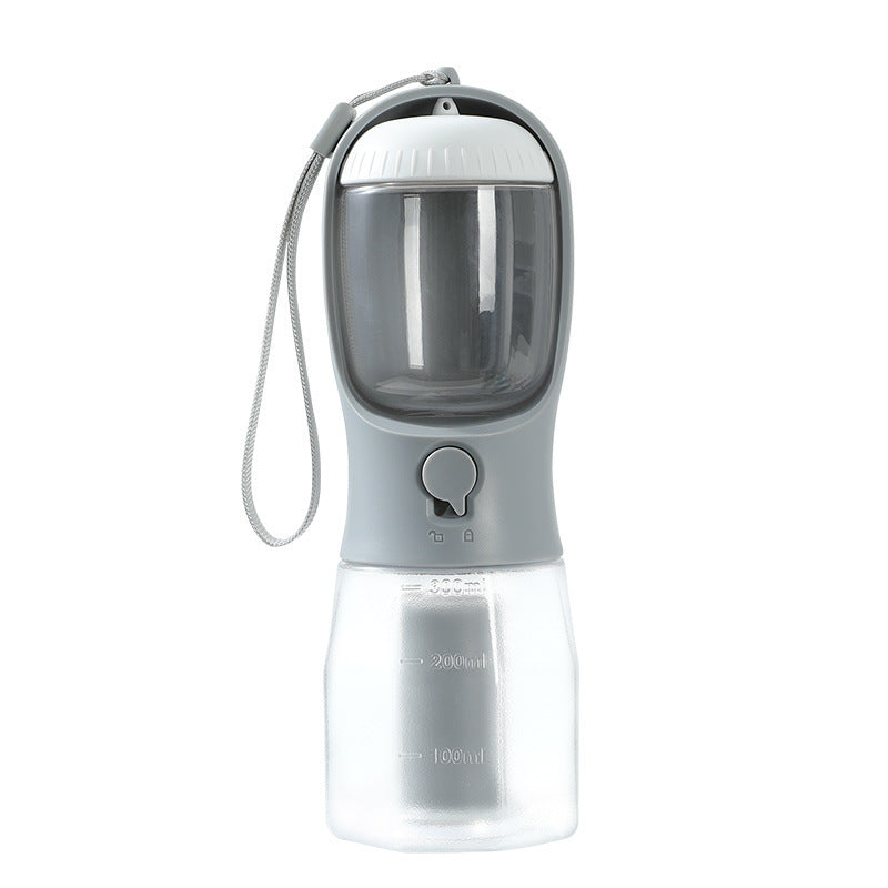 3-in-1 Portable Dog Water Bottle with Food Container & Waste Bag Dispenser