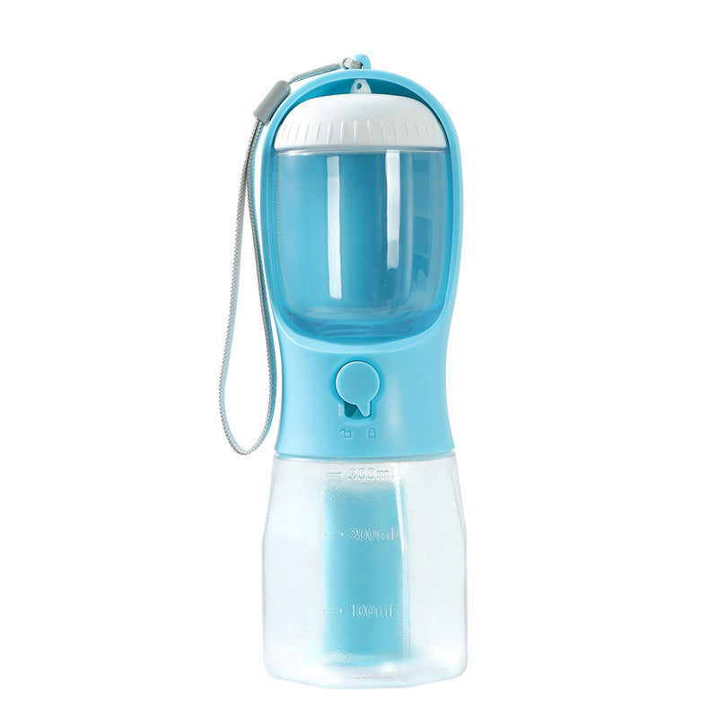 3-in-1 Portable Dog Water Bottle with Food Container & Waste Bag Dispenser