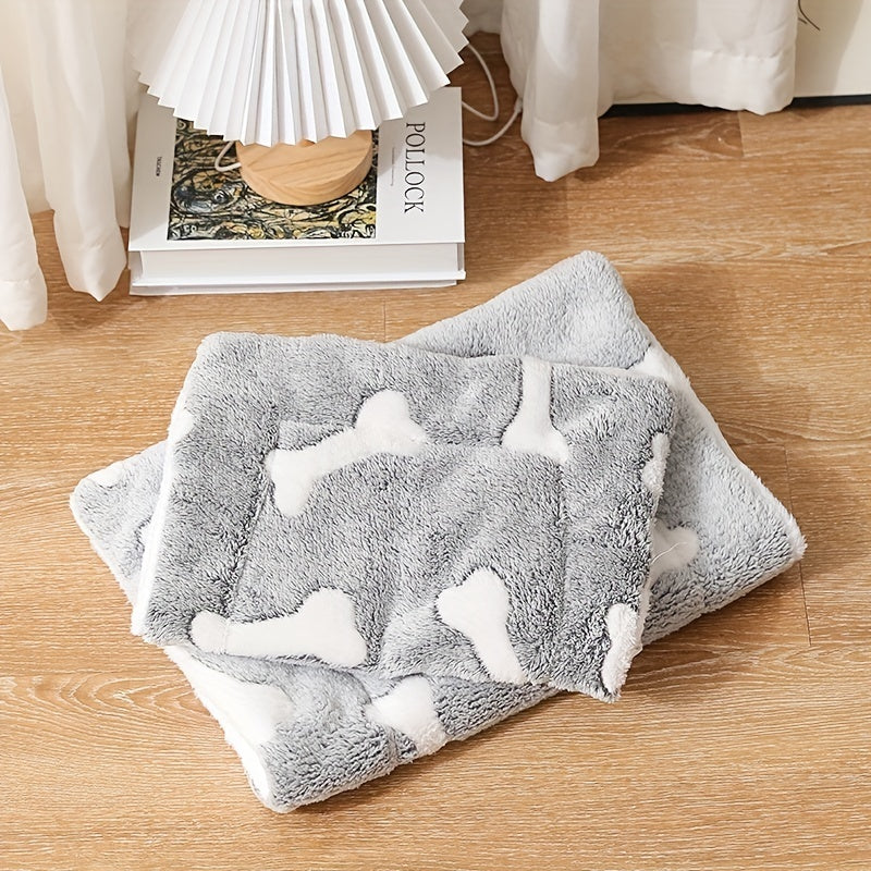 Self-Warming Reversible Pet Bed Mat for Dogs & Cats