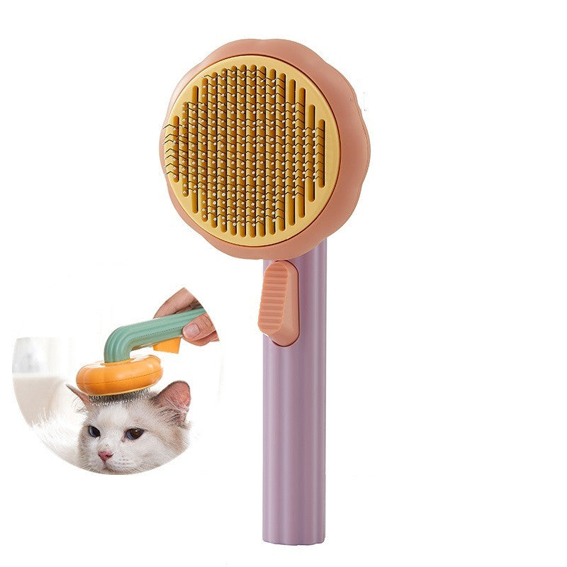 Self-Cleaning Cat Brush for Hair Removal