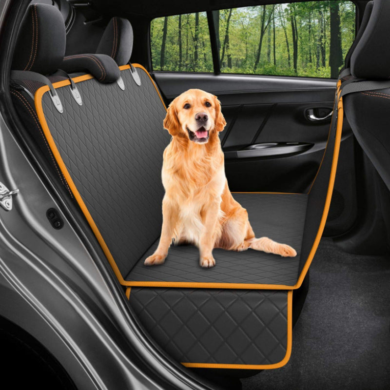 Dog Car Seat Cover Hammock with Mesh, Zipper & Pocket
