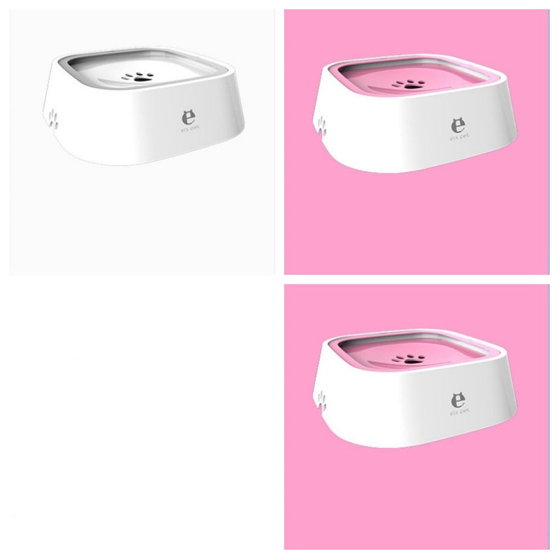1.5L Anti-Overflow Slow Feeder Pet Water Bowl
