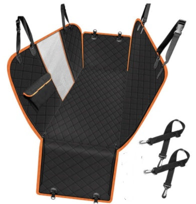Dog Car Seat Cover Hammock with Mesh, Zipper & Pocket