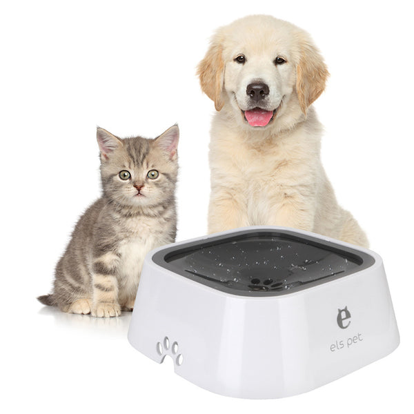 1.5L Anti-Overflow Slow Feeder Pet Water Bowl