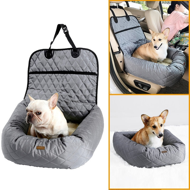 2-in-1 Pet Dog Carrier & Car Seat Pad