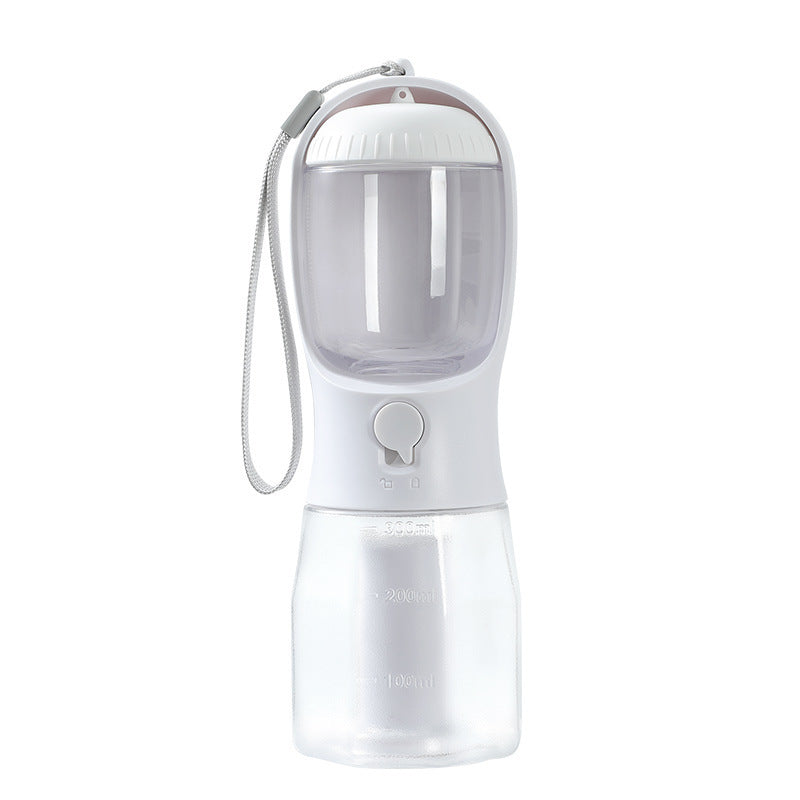 3-in-1 Portable Dog Water Bottle with Food Container & Waste Bag Dispenser