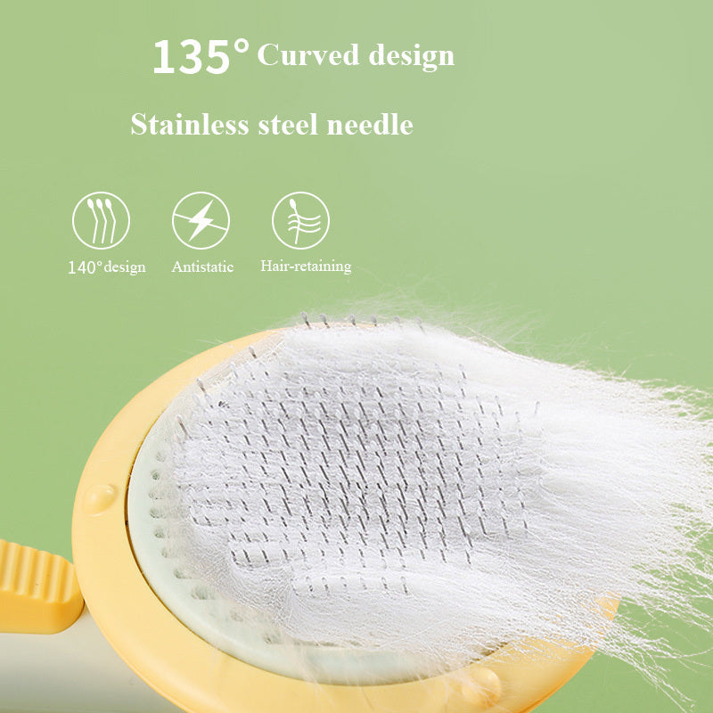 Self-Cleaning Cat Brush for Hair Removal