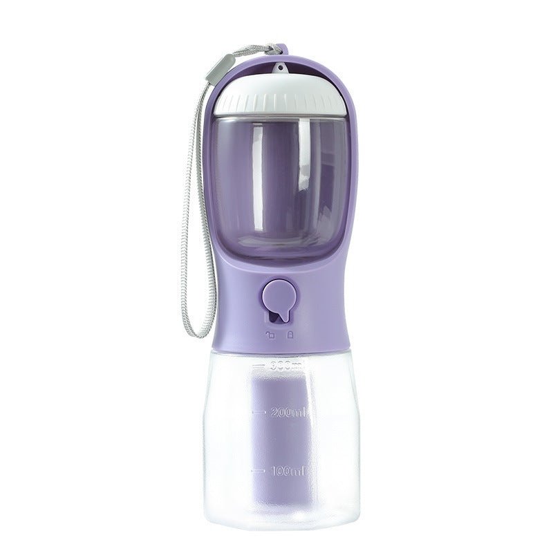 3-in-1 Portable Dog Water Bottle with Food Container & Waste Bag Dispenser
