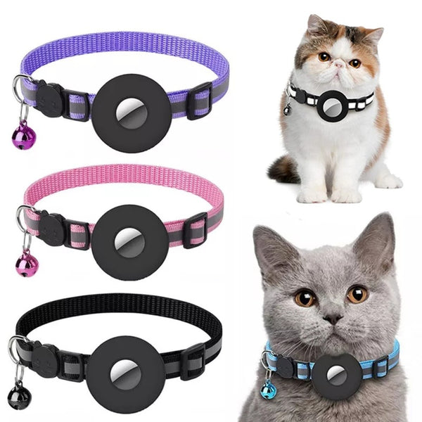 Waterproof Reflective Nylon Collar Holder Case for AirTag