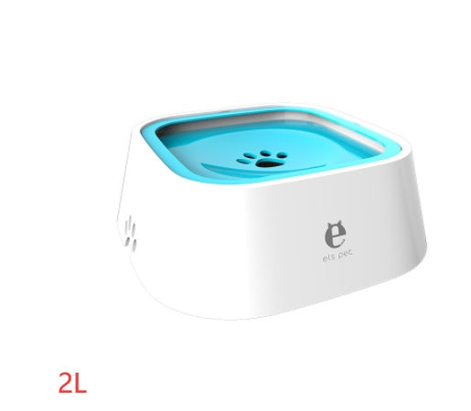 1.5L Anti-Overflow Slow Feeder Pet Water Bowl