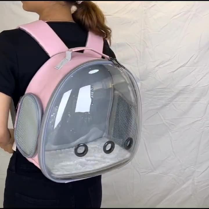 Transparent Pet Backpack Carrier for Hamsters, Guinea Pigs, Rabbits, Sugar Gliders & Ferrets