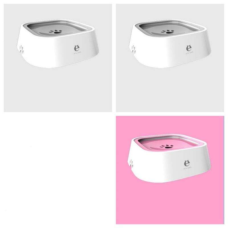 1.5L Anti-Overflow Slow Feeder Pet Water Bowl