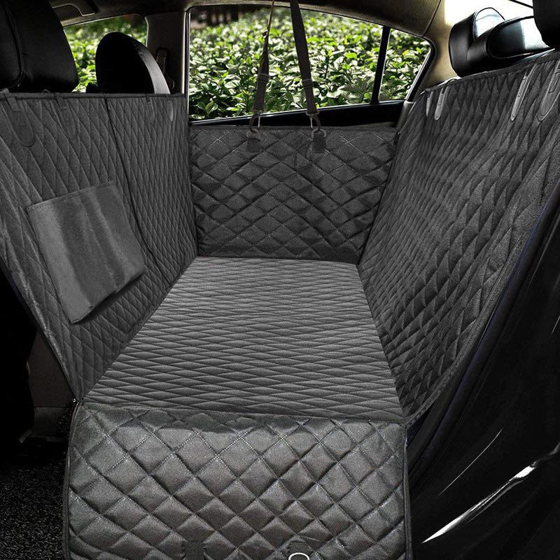 Dog Car Seat Cover Hammock with Mesh, Zipper & Pocket