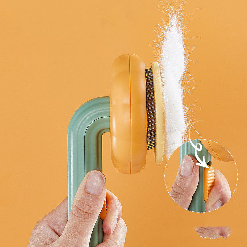 Self-Cleaning Cat Brush for Hair Removal