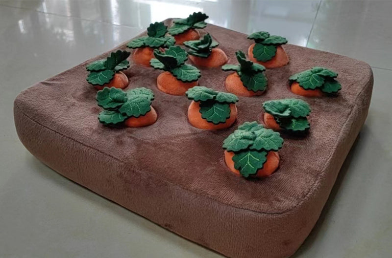Durable Carrot Plush Dog Toy