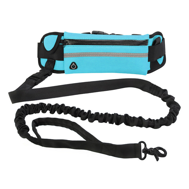 Hands-Free Dog Leash with Shock Absorbing Bungee, Phone Pocket & Water Bottle Holder for Large Dogs (Up to 180lbs)