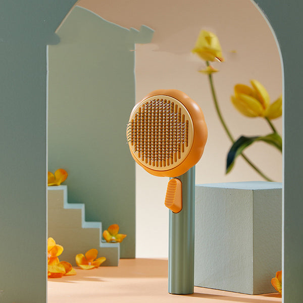 Self-Cleaning Cat Brush for Hair Removal
