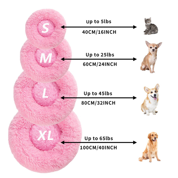 Fluffy Donut Dog Bed