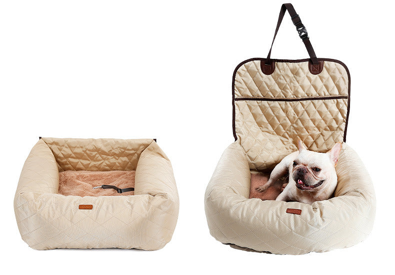 2-in-1 Pet Dog Carrier & Car Seat Pad