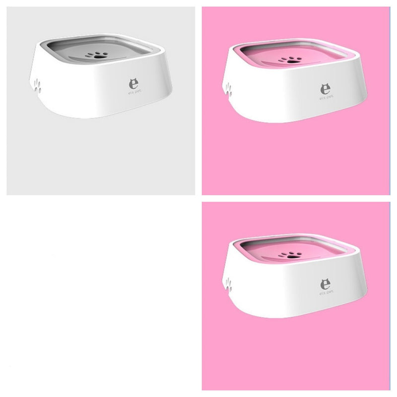 1.5L Anti-Overflow Slow Feeder Pet Water Bowl