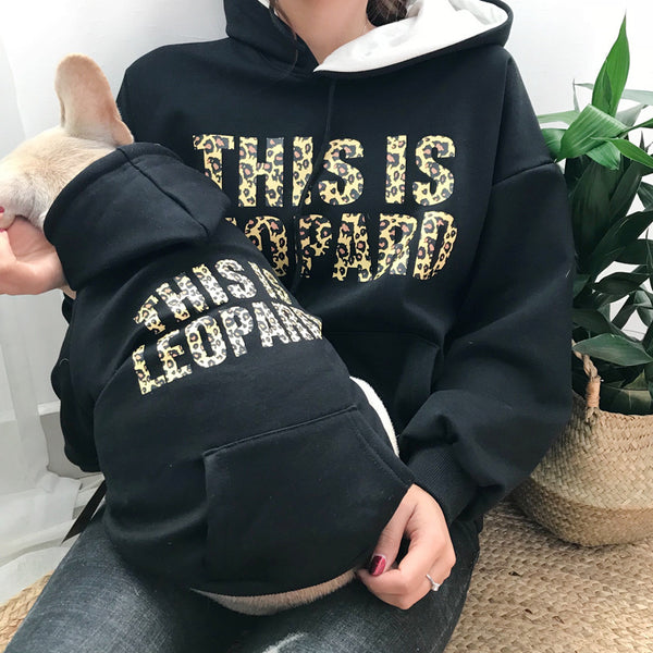 Matching Parent-Child Sweater Set for Pet Owners