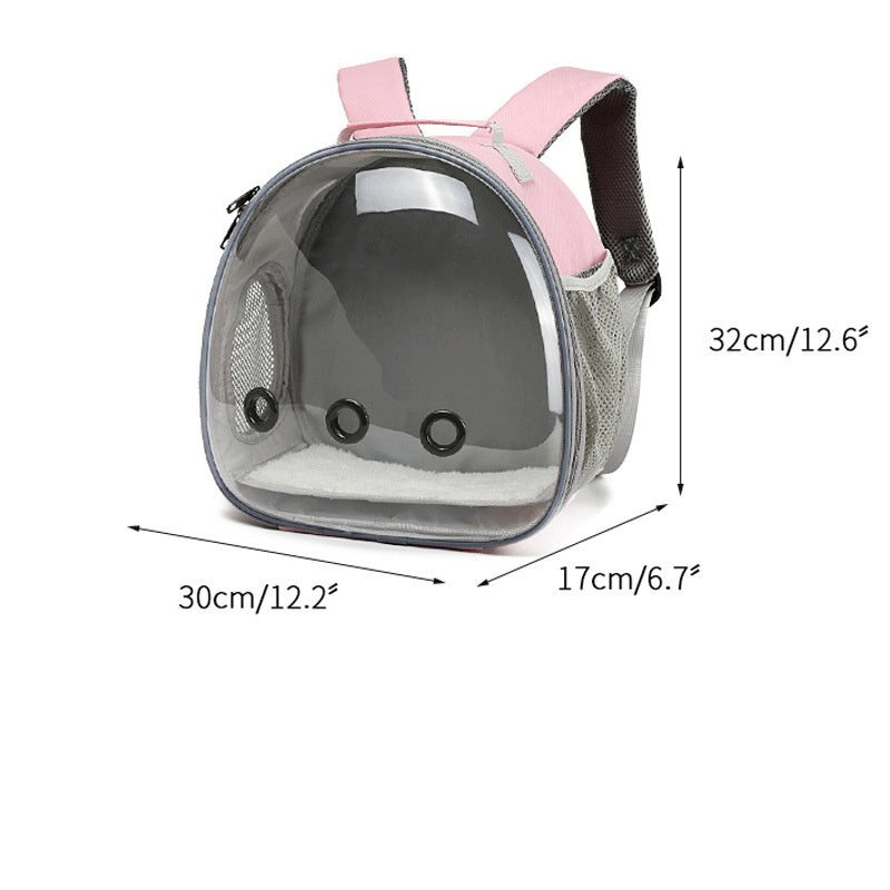 Transparent Pet Backpack Carrier for Hamsters, Guinea Pigs, Rabbits, Sugar Gliders & Ferrets
