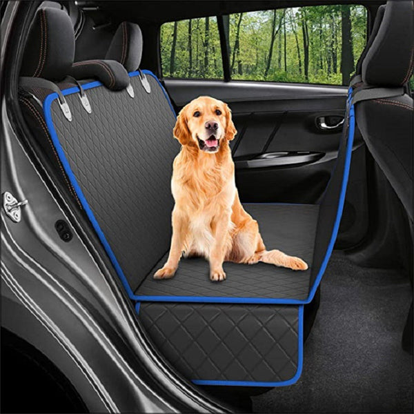 Dog Car Seat Cover Hammock with Mesh, Zipper & Pocket