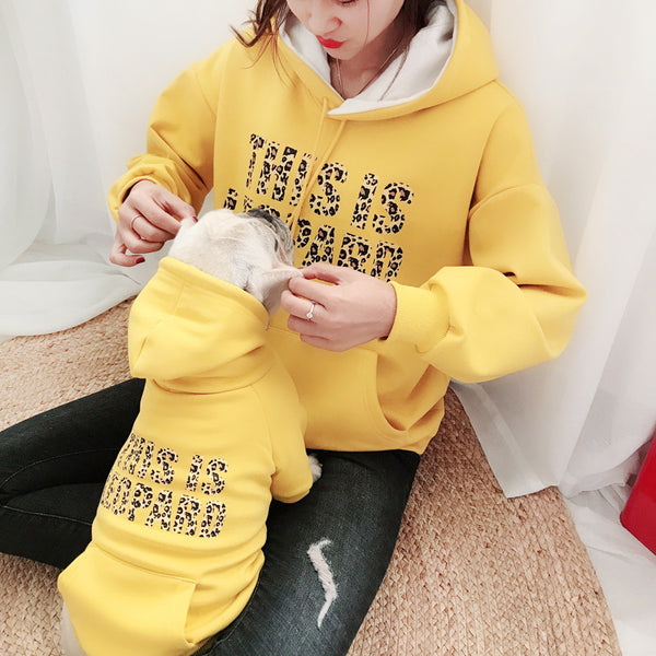Matching Parent-Child Sweater Set for Pet Owners