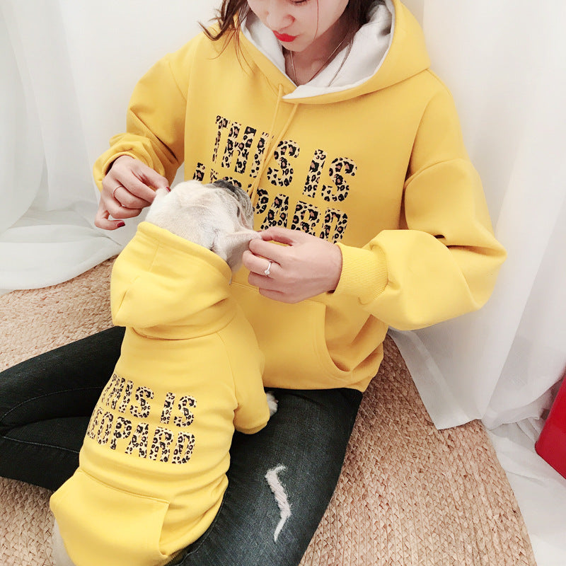 Matching Parent-Child Sweater Set for Pet Owners