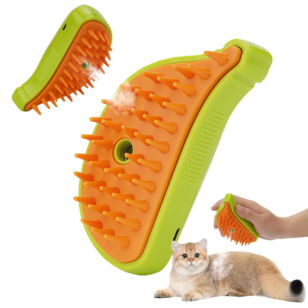 3-in-1 Pet Steam Brush for Dogs & Cats