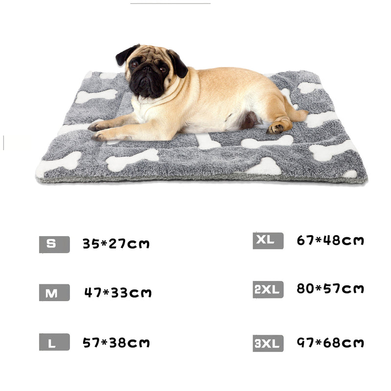 Self-Warming Reversible Pet Bed Mat for Dogs & Cats