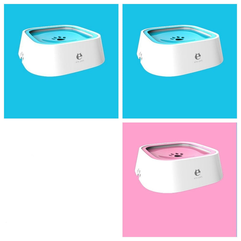 1.5L Anti-Overflow Slow Feeder Pet Water Bowl