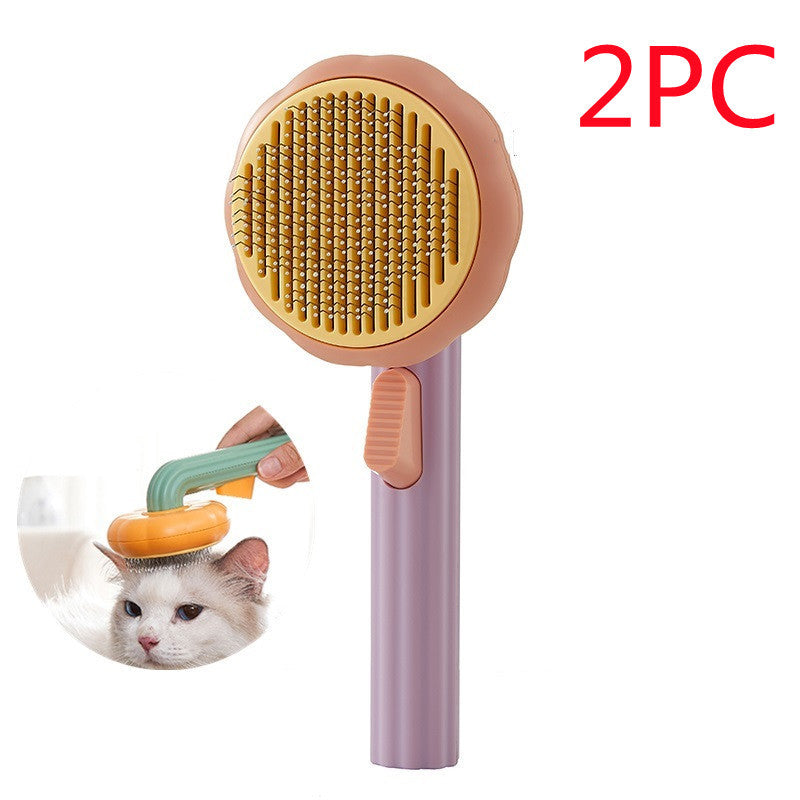 Self-Cleaning Cat Brush for Hair Removal